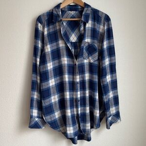 BP. Plaid Oversized Flannel Button-Up Shirt size medium